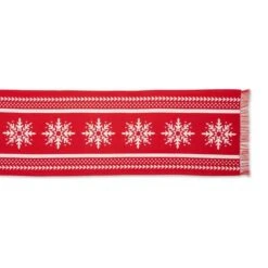 DII® 72" Nordic Snowflake Stripe Jacquard Table Runner -Northlight Shop D666458S 3