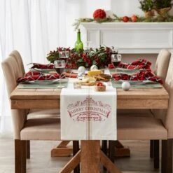 DII® 72" Merry Christmas Printed Table Runner -Northlight Shop D666771S 3
