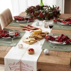 DII® 72" Merry Christmas Printed Table Runner -Northlight Shop D666771S 5
