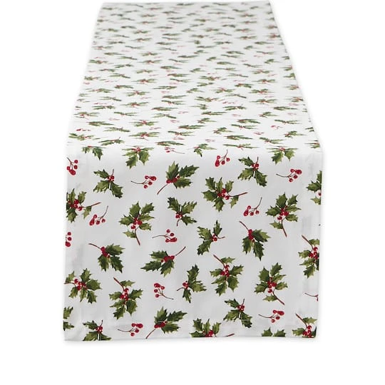 DII® 72" Holly Heritage Table Runner 1 DII® 72" Holly Heritage Table Runner