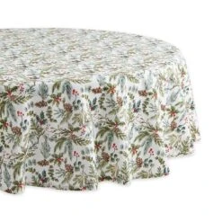 DIIĀ® 70" Heritage Holiday Sprigs Printed Tablecloth