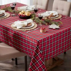 DII® 52" Glad Tidings Plaid Tablecloth 10 DII® 52" Glad Tidings Plaid Tablecloth -Northlight Shop D666783S 4