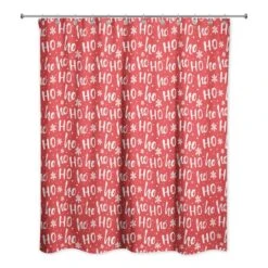 Ho Ho Ho Pattern Shower Curtain 5 Ho Ho Ho Pattern Shower Curtain -Northlight Shop D673246S 2