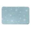 Blue Snowflake Pattern Bath Mat