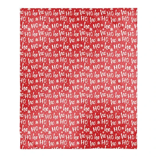 Ho Ho Ho Pattern Sherpa Fleece Blanket 1 Ho Ho Ho Pattern Sherpa Fleece Blanket