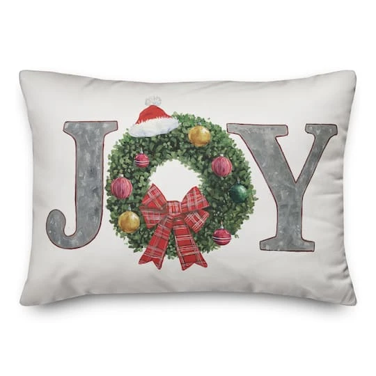 Joy Wreath Indoor/Outdoor Pillow 2 Joy Wreath Indoor/Outdoor Pillow - Image 2