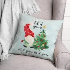 Let It Gnome Indoor/Outdoor Pillow -Northlight Shop D673259S 3