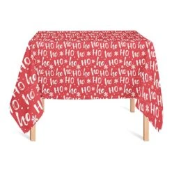 58'' Ho Ho Ho Pattern Tablecloth -Northlight Shop D673290S 2