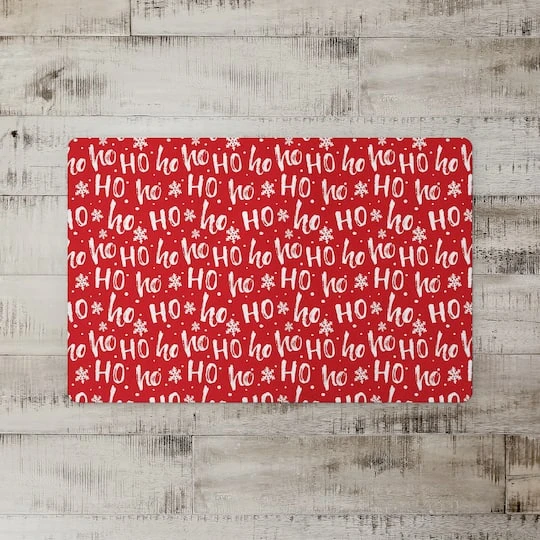 Ho Ho Ho Pattern Floor Mat 3 Ho Ho Ho Pattern Floor Mat - Image 3