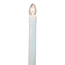 Northlight 8" White C7 Candle Pathway Markers Christmas Lights With White Wire, 10ct. -Northlight Shop D676184S 2