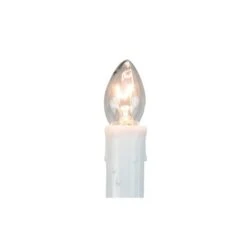 Northlight 8" White C7 Candle Pathway Markers Christmas Lights With White Wire, 10ct. -Northlight Shop D676184S 3