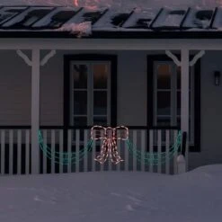 Northlight 3-Piece Lighted Red Bow And Green Swag Christmas Decoration -Northlight Shop D676234S 13