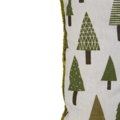 Northlight Forest Green Tree Print Rustic Woodland Decorative Christmas Throw Pillow -Northlight Shop D676332S 16