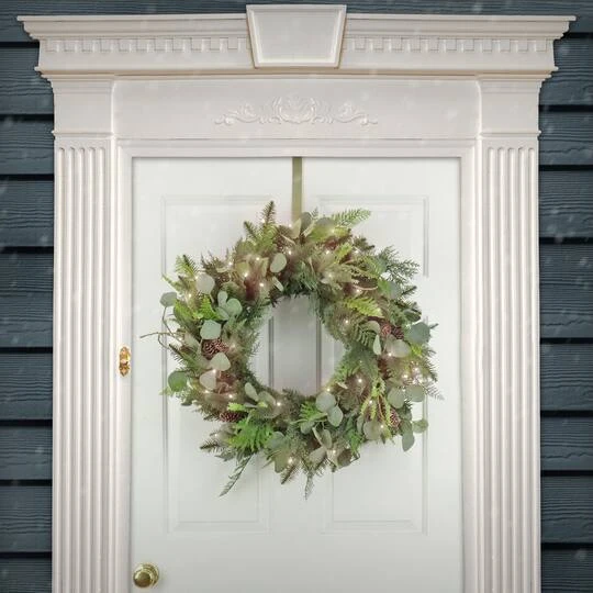 First Traditions™ 30'' Pre-Lit Artificial North Conway Wreath With Glittery Cones And Eucalyptus 3 First Traditions™ 30'' Pre-Lit Artificial North Conway Wreath With Glittery Cones And Eucalyptus - Image 3