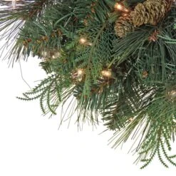 First Traditions™ 30'' Pre-Lit Artificial North Conway Wreath With Glittery Cones And Eucalyptus 7 First Traditions™ 30'' Pre-Lit Artificial North Conway Wreath With Glittery Cones And Eucalyptus -Northlight Shop D677532S 3