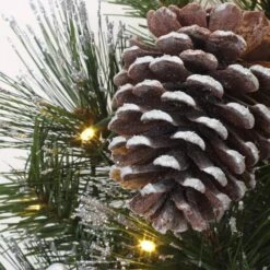 24'' LED Whitter Pine Wreath 13 24'' LED Whitter Pine Wreath -Northlight Shop D677537S 15