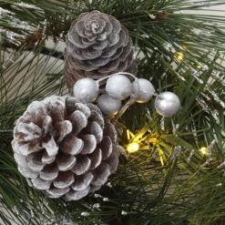 24'' LED Whitter Pine Wreath 11 24'' LED Whitter Pine Wreath -Northlight Shop D677537S 3