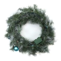 24" Pre-lit LED Tinkham Pine Wreath -Northlight Shop D677544S 14
