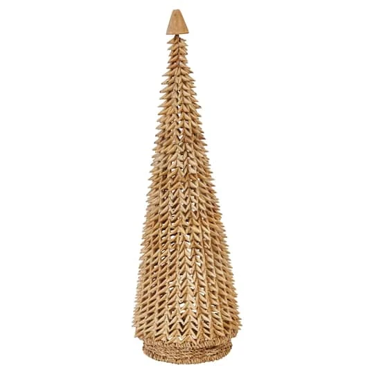 Hello Honey® 24" Natural Handwoven Buri Palm Cone Tree 1 Hello Honey® 24" Natural Handwoven Buri Palm Cone Tree