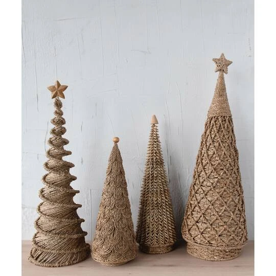 Hello Honey® 24" Natural Handwoven Buri Palm Cone Tree 3 Hello Honey® 24" Natural Handwoven Buri Palm Cone Tree - Image 3