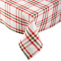 DII® Nutcracker Plaid Tablecloth -Northlight Shop M20014651 4