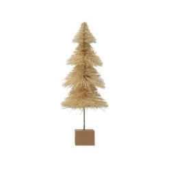 Hello Honey® Cream Sisal Bottle Brush Tree With Wood Base